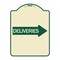 Signmission Deliveries With Right Arrow Heavy-Gauge Aluminum Architectural Sign, 24" x 18", TG-1824-24362 A-DES-TG-1824-24362 - alternate 1